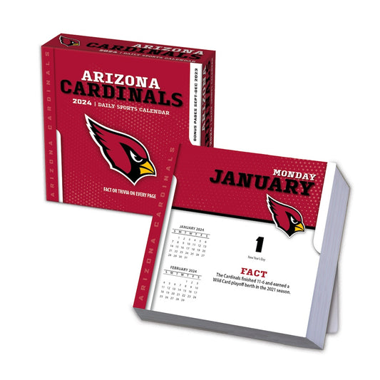 Arizona Cardinals 2024 Fact-A-Day Box Desk Calendar