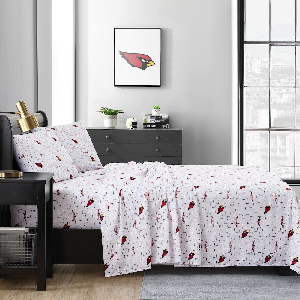 Arizona Cardinals queen full sheet set