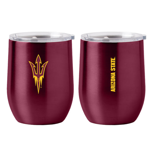 Arizona State Sun Devils stainless steel curved drink tumbler
