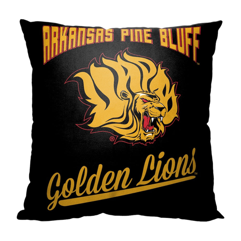 Arkansas Pine Bluff Golden Lions OFFICIAL throw pillow