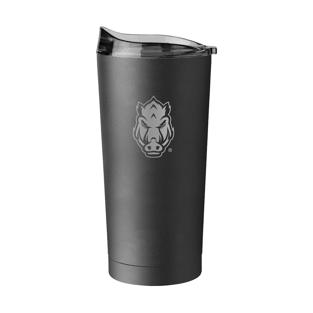 Arkansas Razorbacks 20 oz black etch travel tumbler