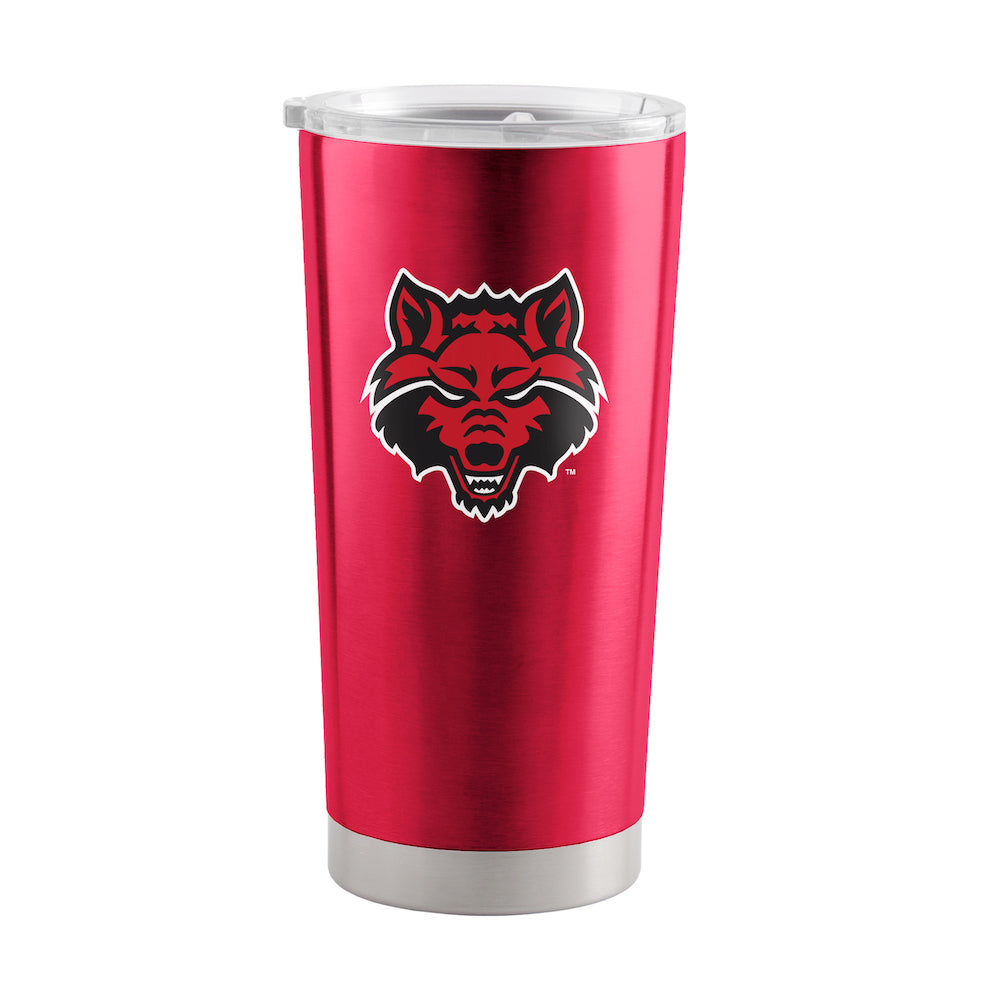 Arkansas State Red Wolves 20 oz stainless steel travel tumbler