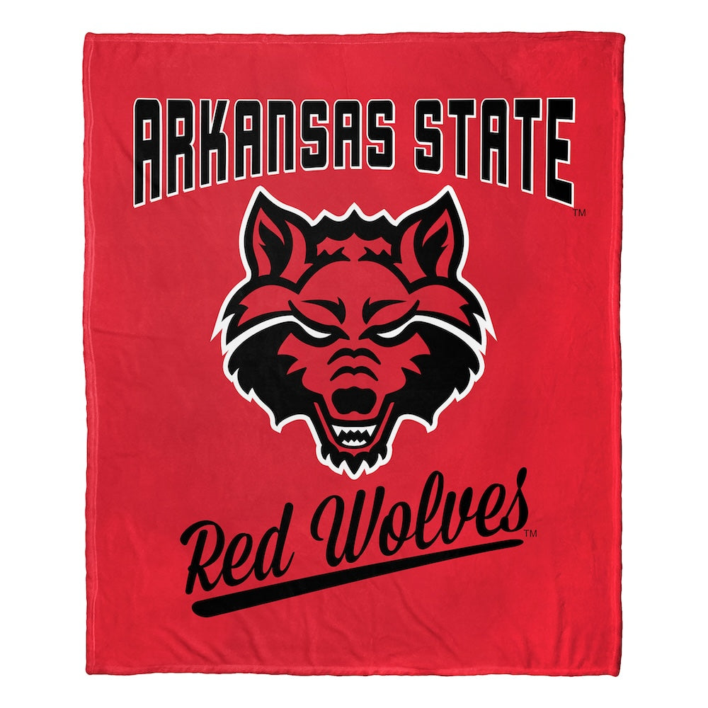 Arkansas State Red Wolves official silk touch throw blanket