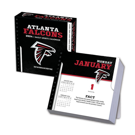Atlanta Falcons 2024 Fact-A-Day Box Desk Calendar
