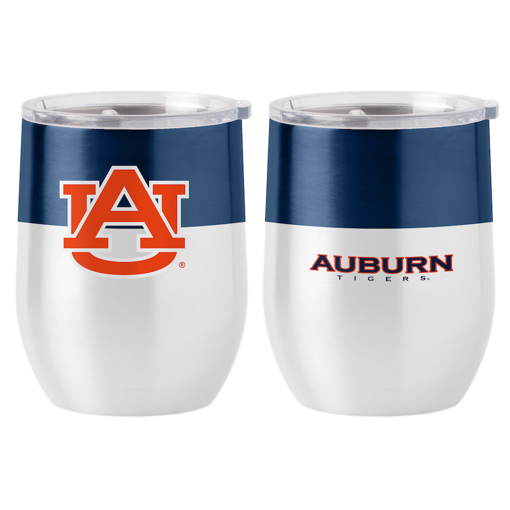 Auburn Tigers color block curved drink tumbler