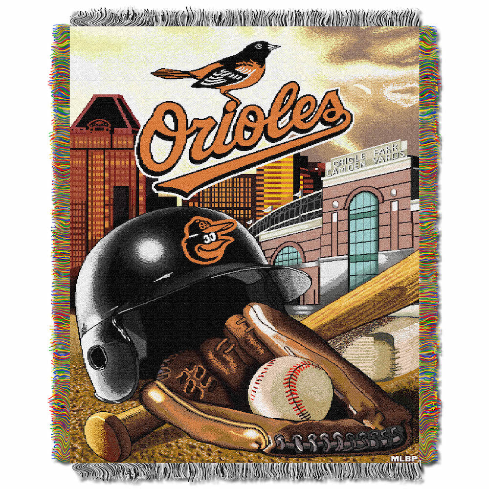 Baltimore Orioles woven home field tapestry