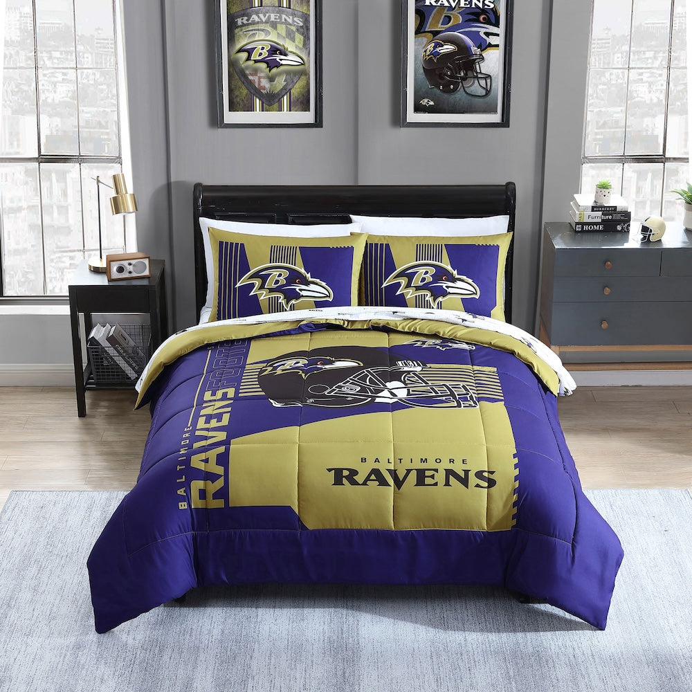 Baltimore Ravens full size bed in a bag