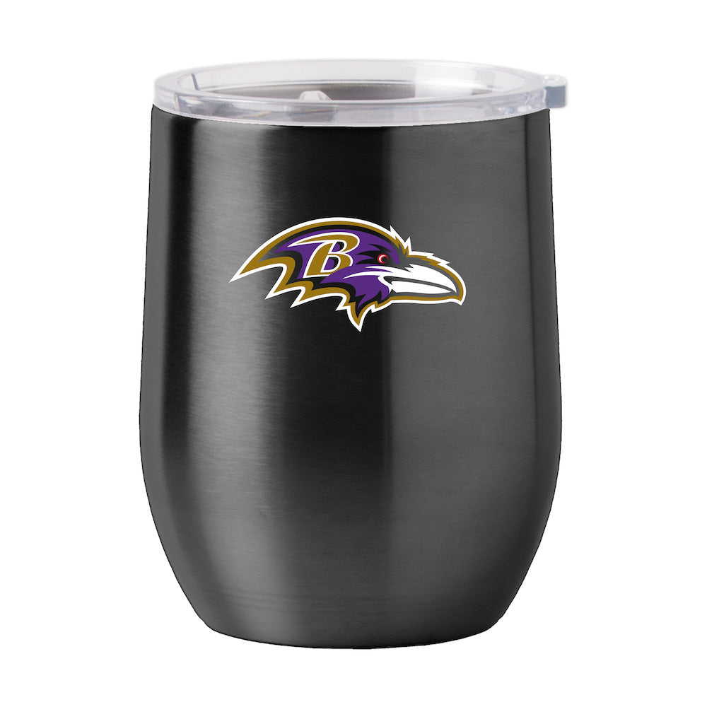 Baltimore Ravens stainless steel curved drink tumbler
