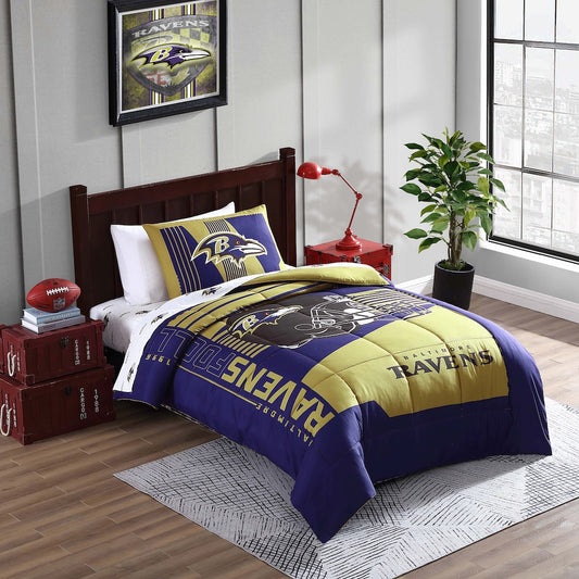 Baltimore Ravens twin size bed in a bag