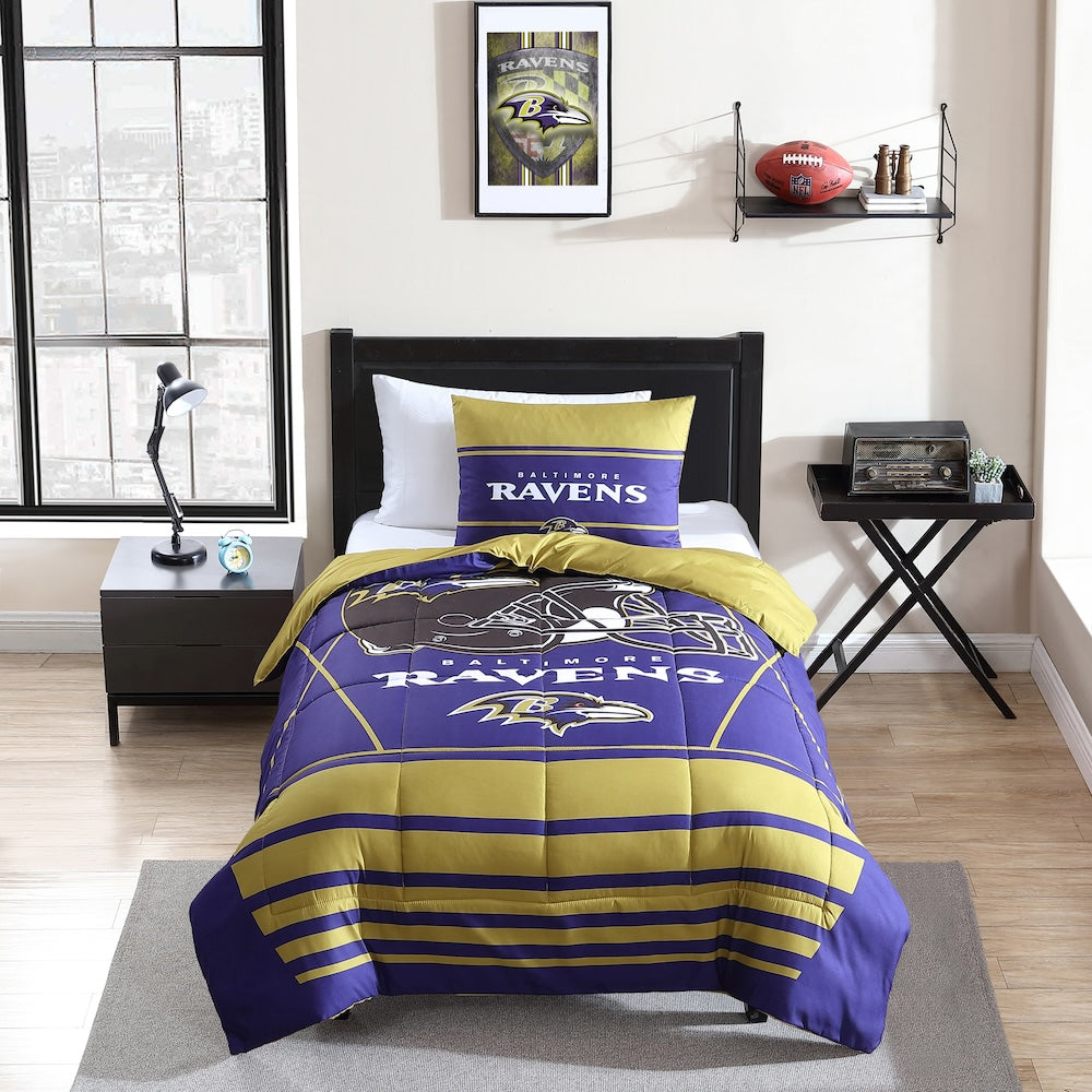Baltimore Ravens twin size comforter set