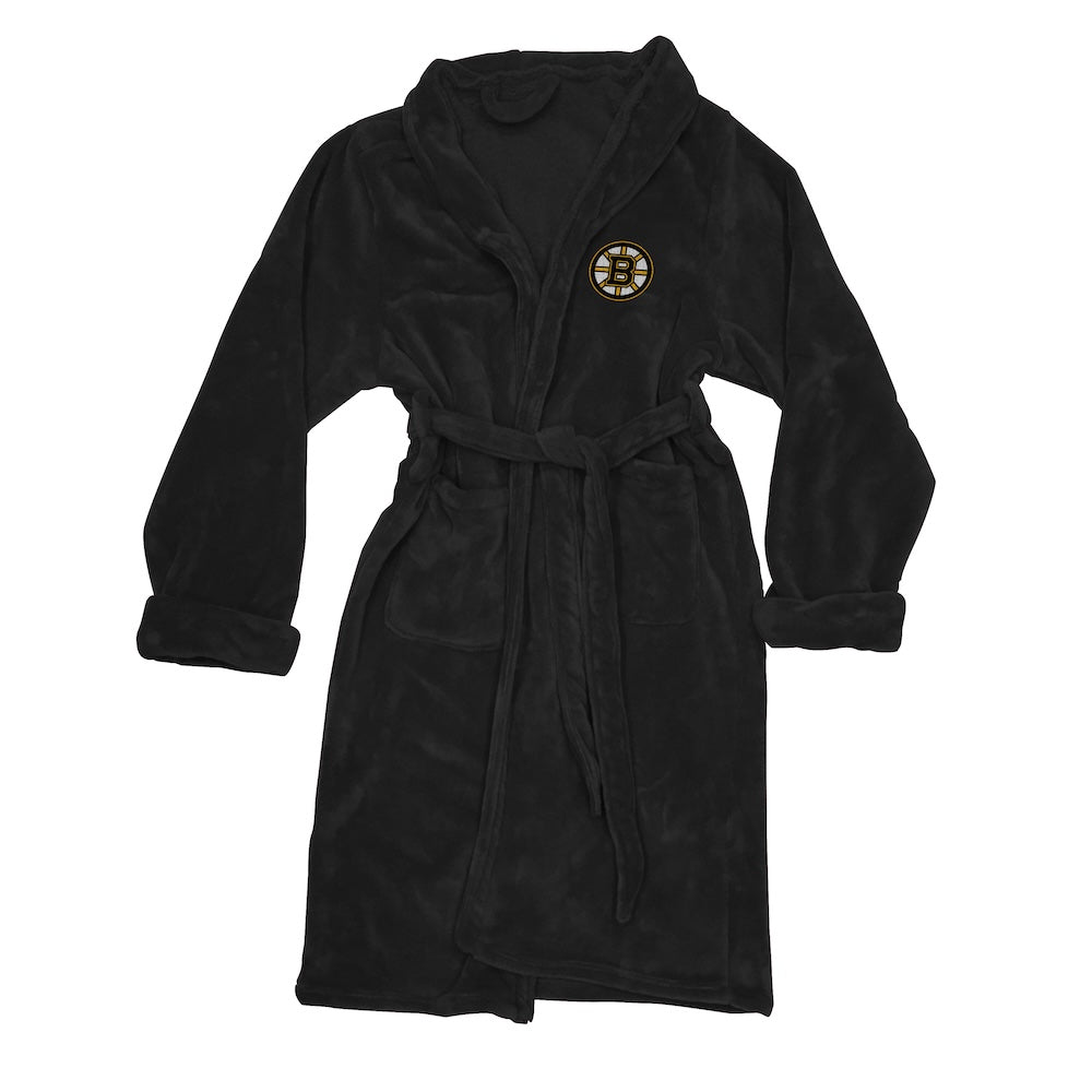 Buy NHL Boston Bruins Mens Silk Touch Bathrobe L/XL ProFootballStuff