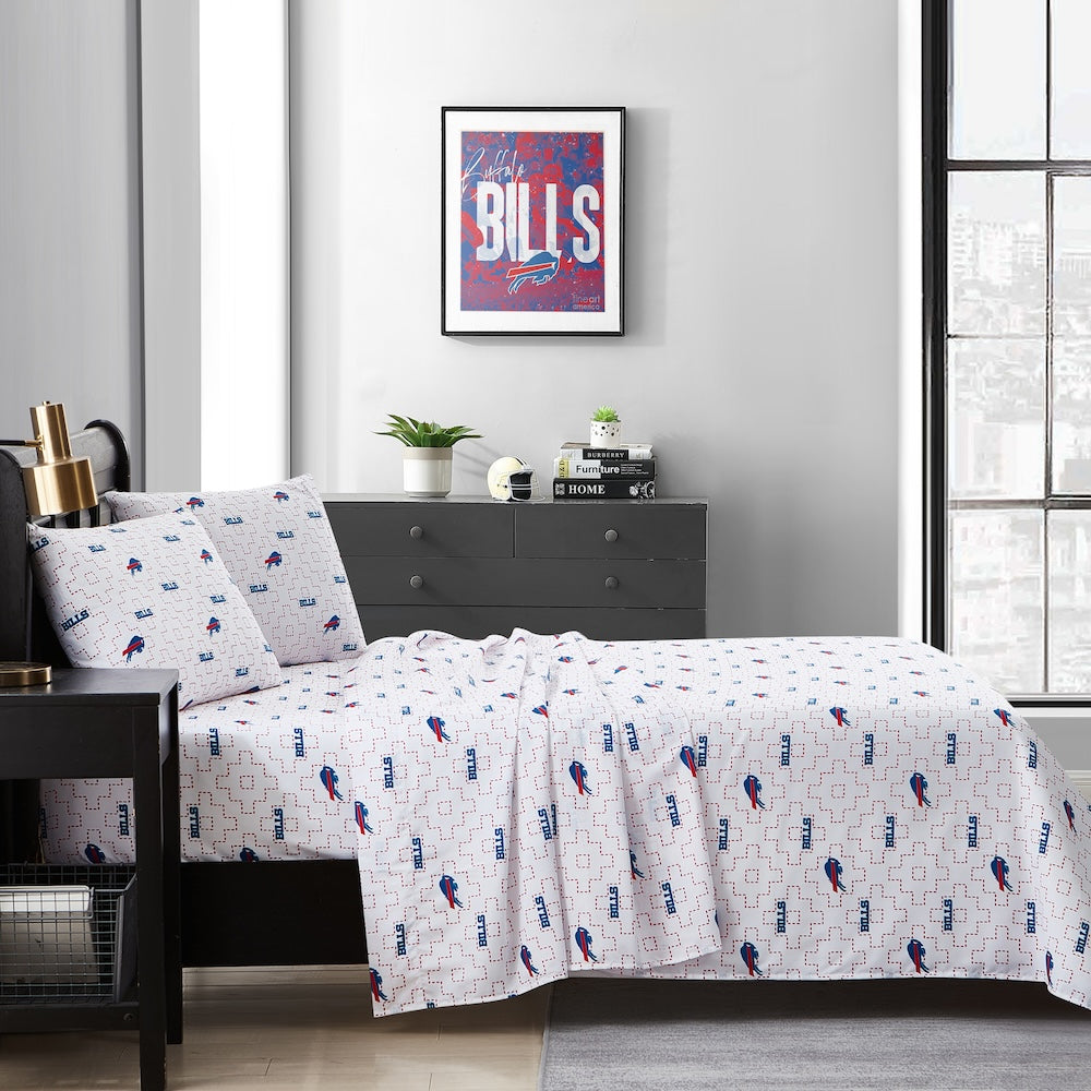 Buffalo Bills queen full sheet set