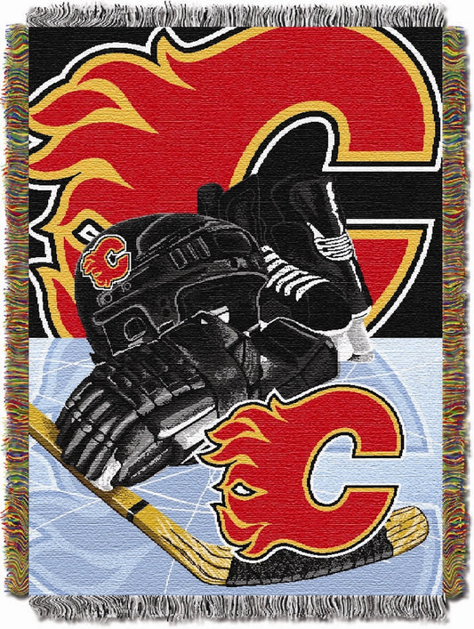 Calgary Flames woven home ice tapestry