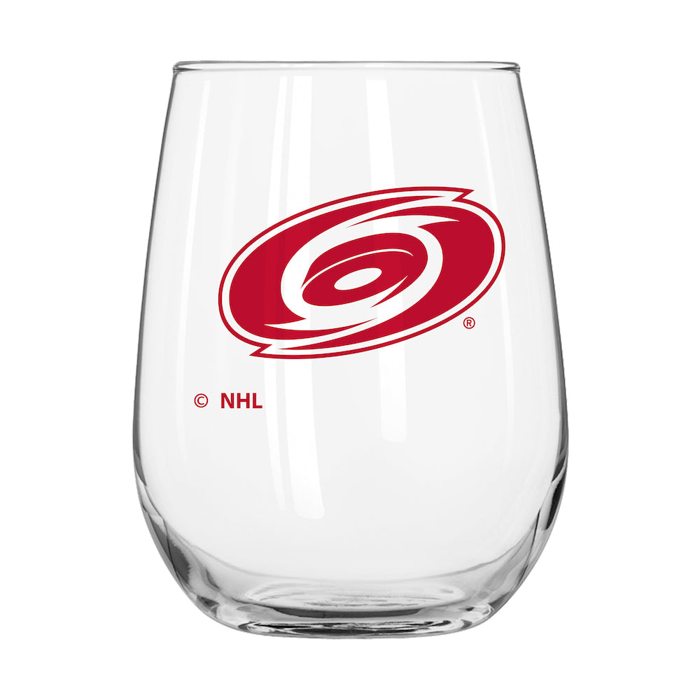 Carolina Hurricanes Stemless Wine Glass