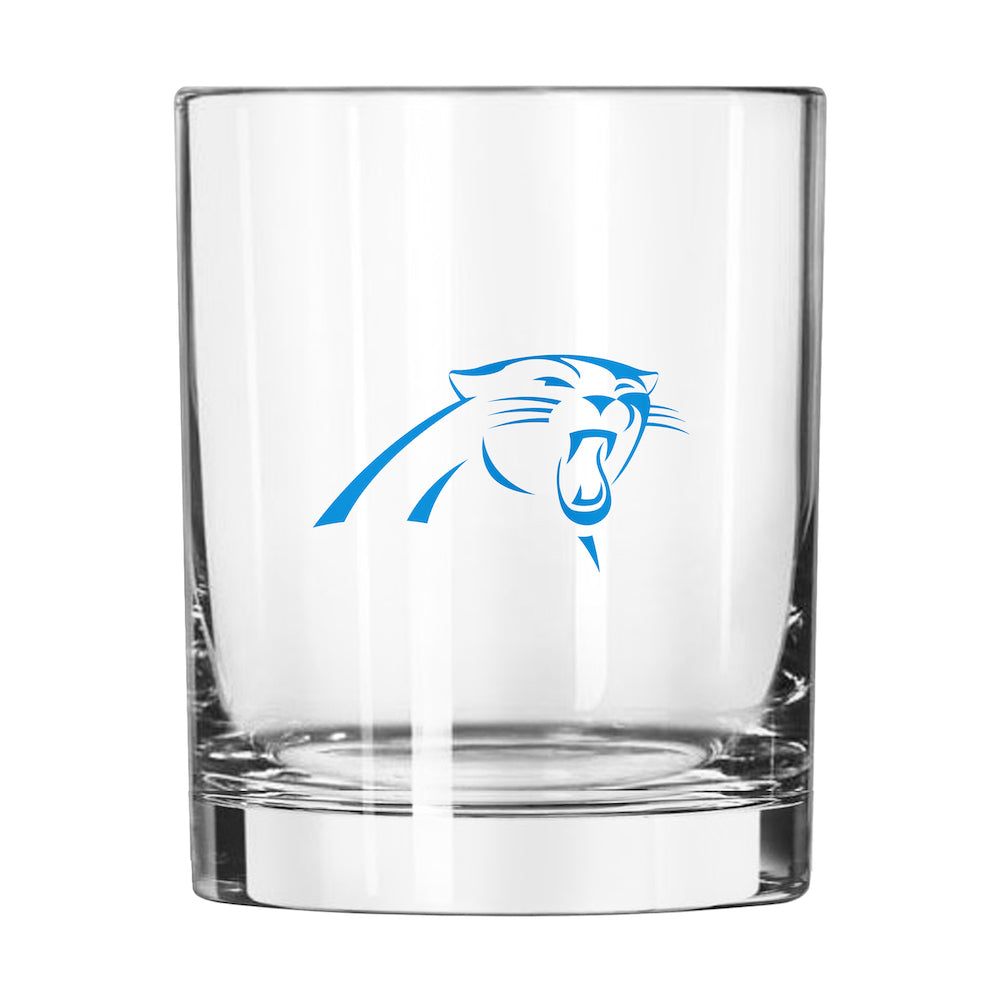 Carolina Panthers Rocks Glass