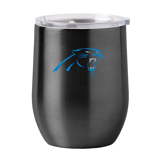 Carolina Panthers stainless steel curved drink tumbler