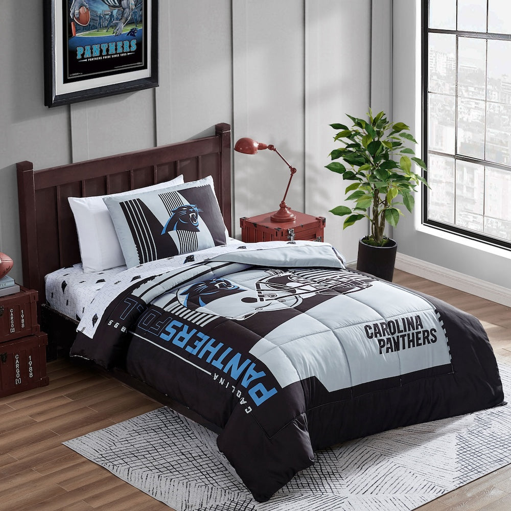 Carolina Panthers twin size bed in a bag
