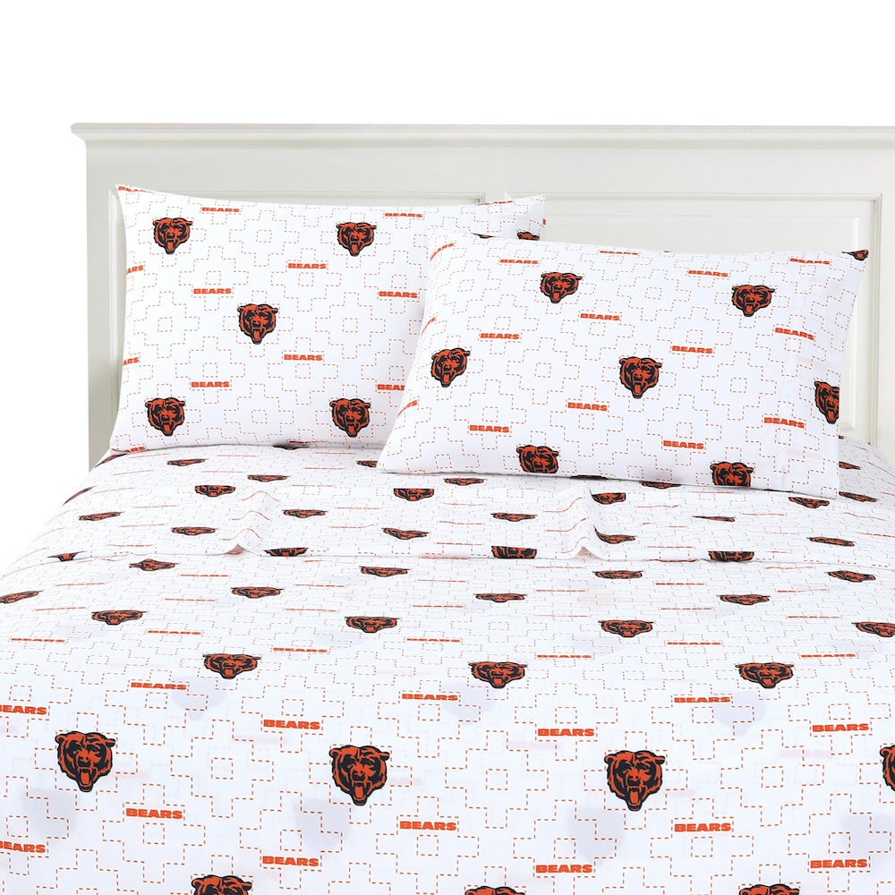 Chicago Bears logo bedsheet set