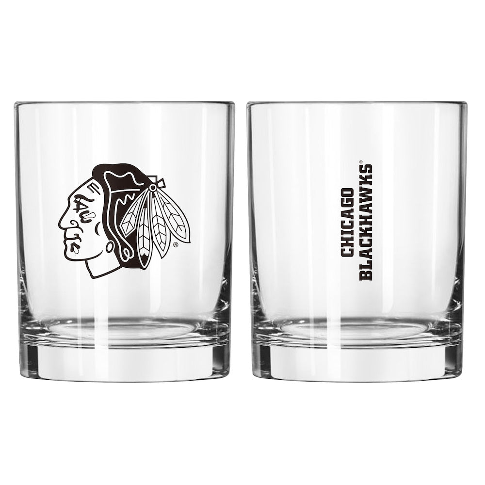 Chicago Rocks Glass Buy NHL Chicago Blackhawks 14 oz Gameday Rocks Glass Set (2 glasses ...
