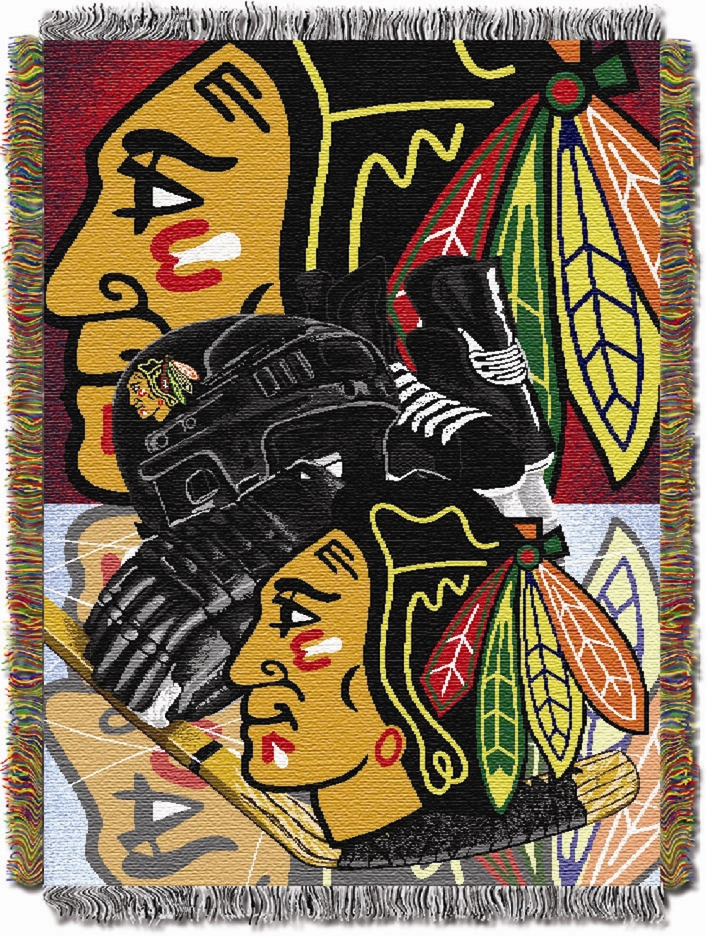 Chicago Blackhawks woven home ice tapestry
