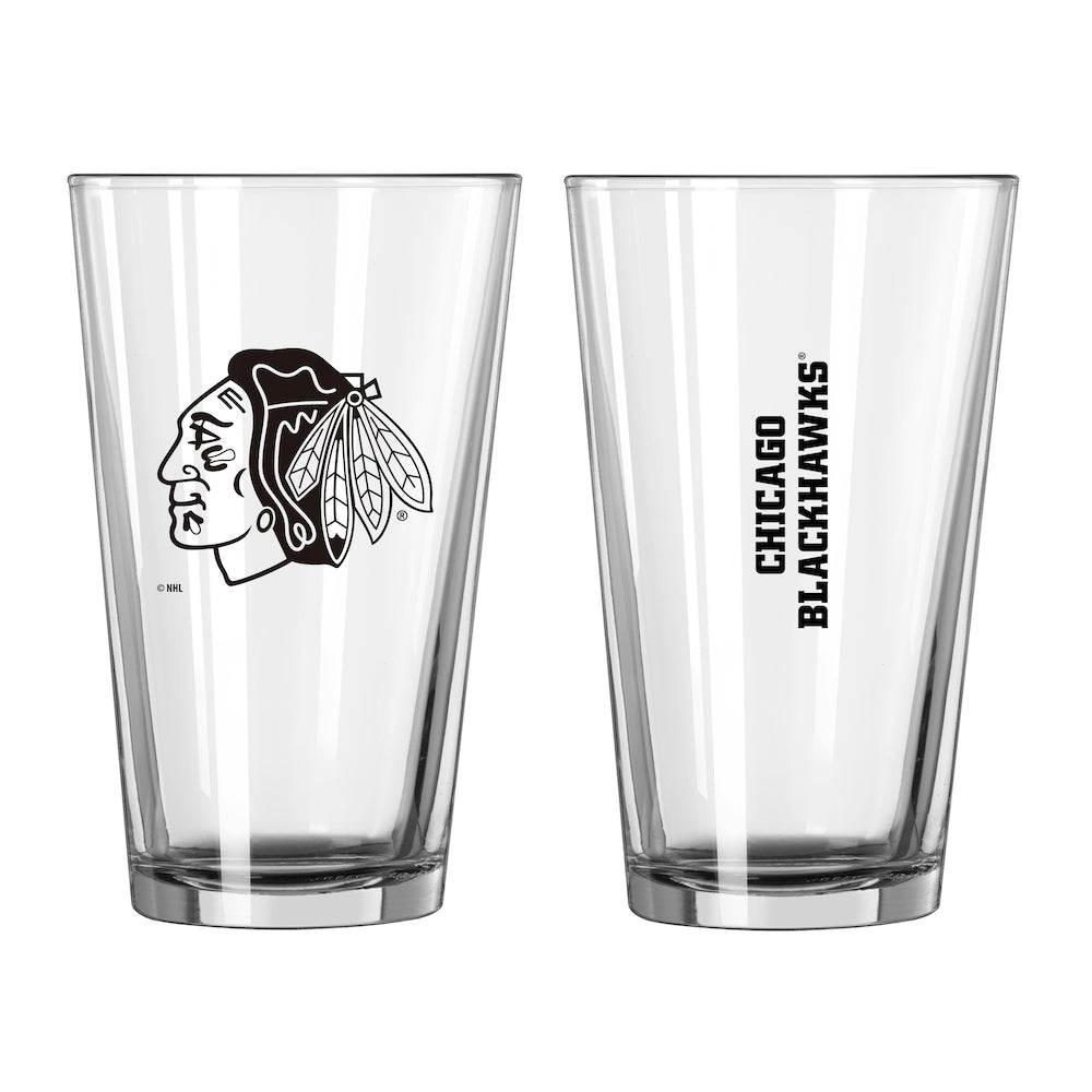 Chicago Blackhawks pint glass