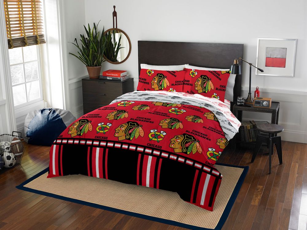 Chicago Blackhawks queen size bed in a bag