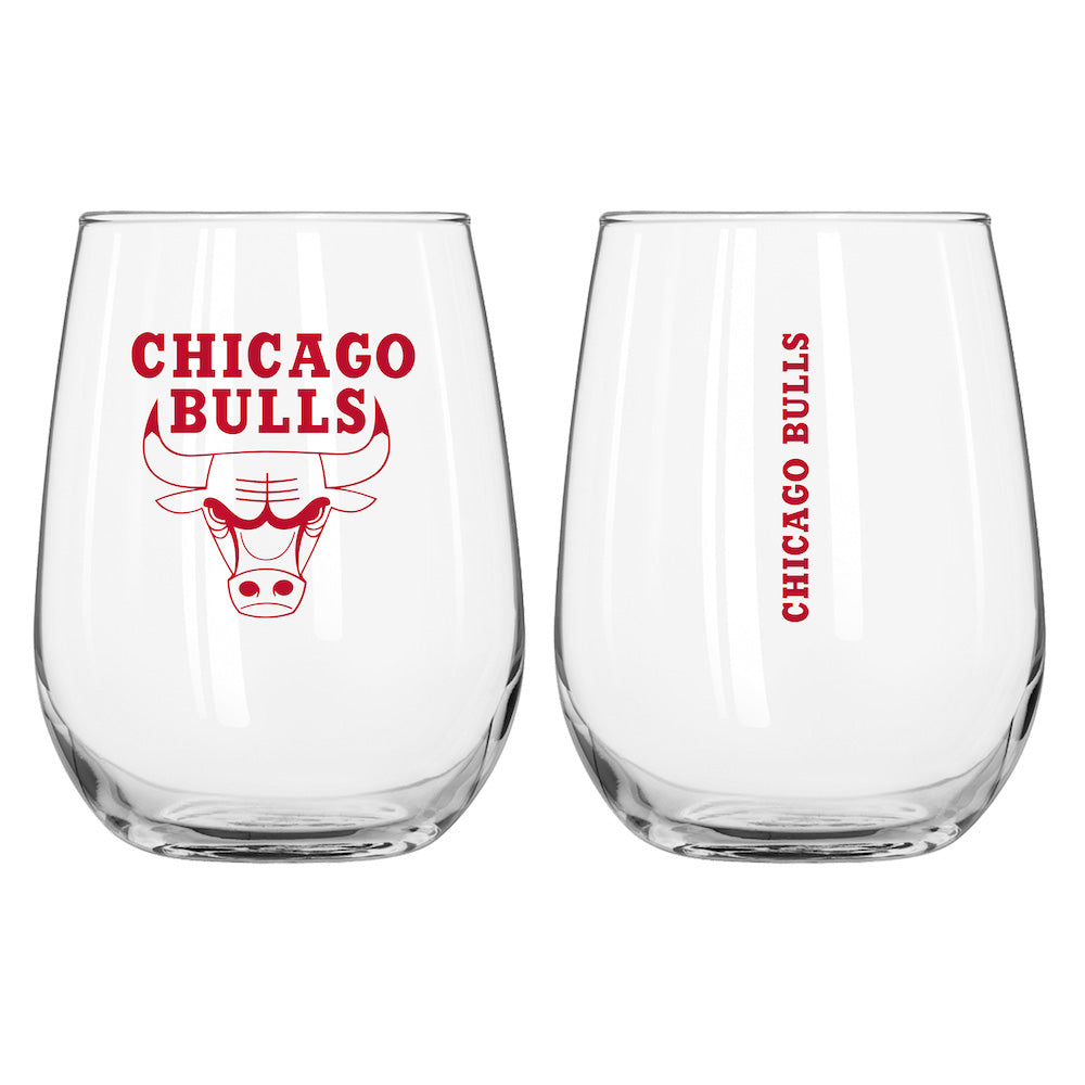 Chicago Bulls Stemless Wine Glass