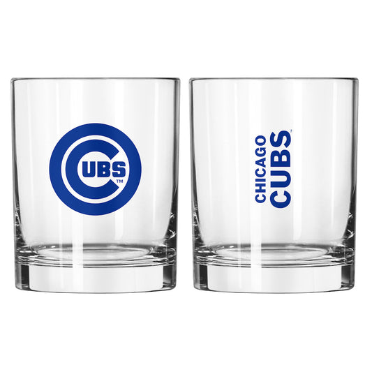 Chicago Cubs Rocks Glass