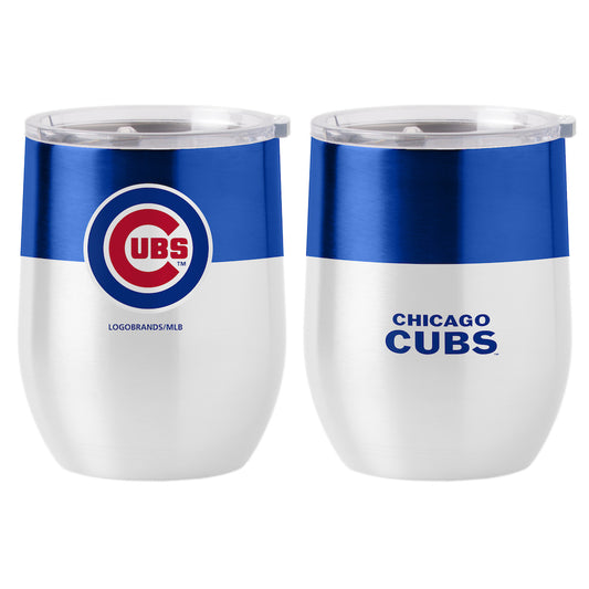 Chicago Cubs color block curved drink tumbler