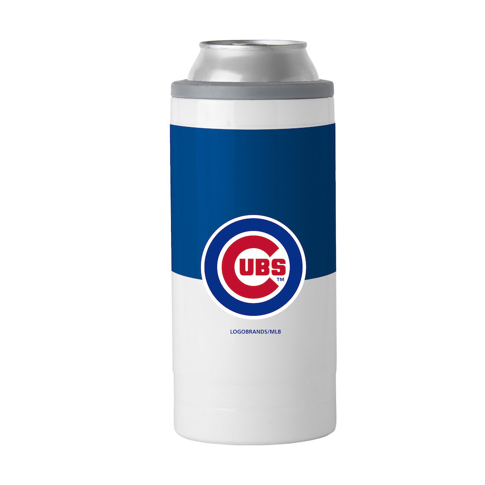 Chicago Cubs colorblock slim can coolie