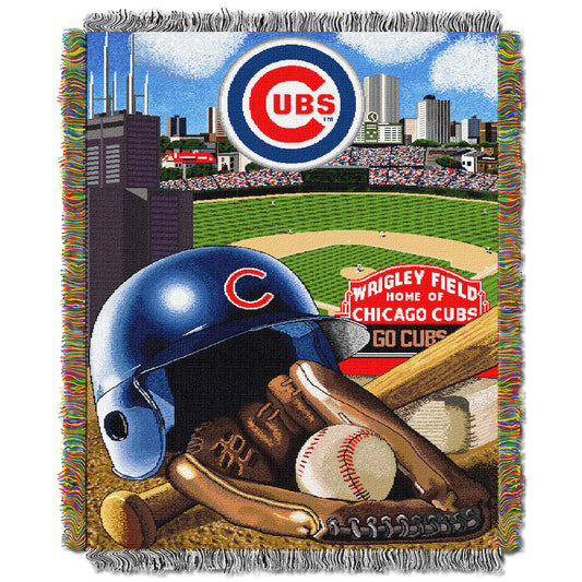 Chicago Cubs woven home field tapestry