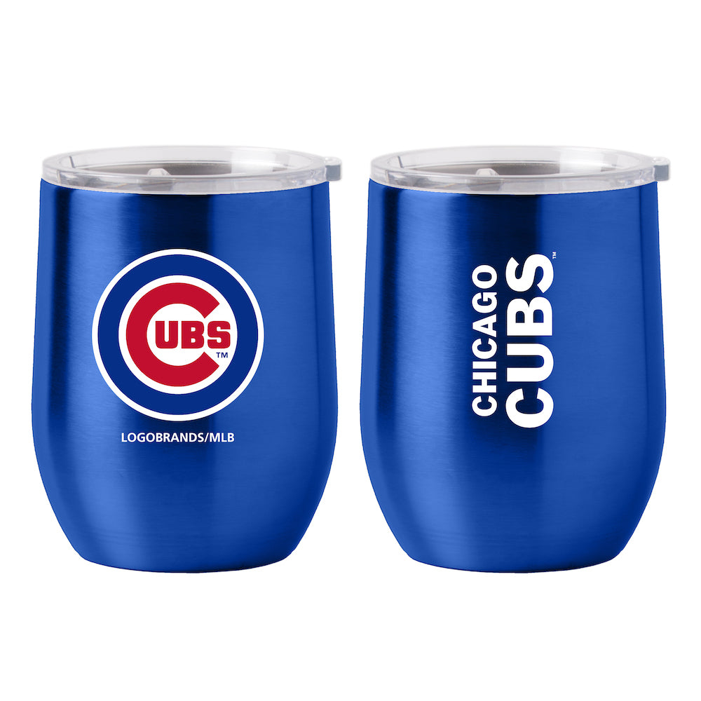 Chicago Cubs stainless steel curved drink tumbler
