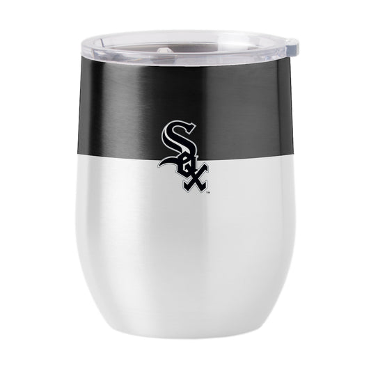 Chicago White Sox color block curved drink tumbler