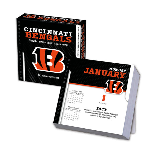 Cincinnati Bengals 2024 Fact-A-Day Box Desk Calendar