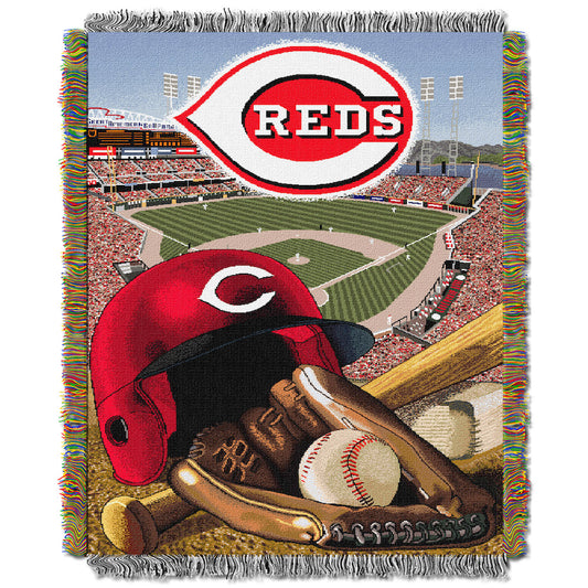 Cincinnati Reds woven home field tapestry