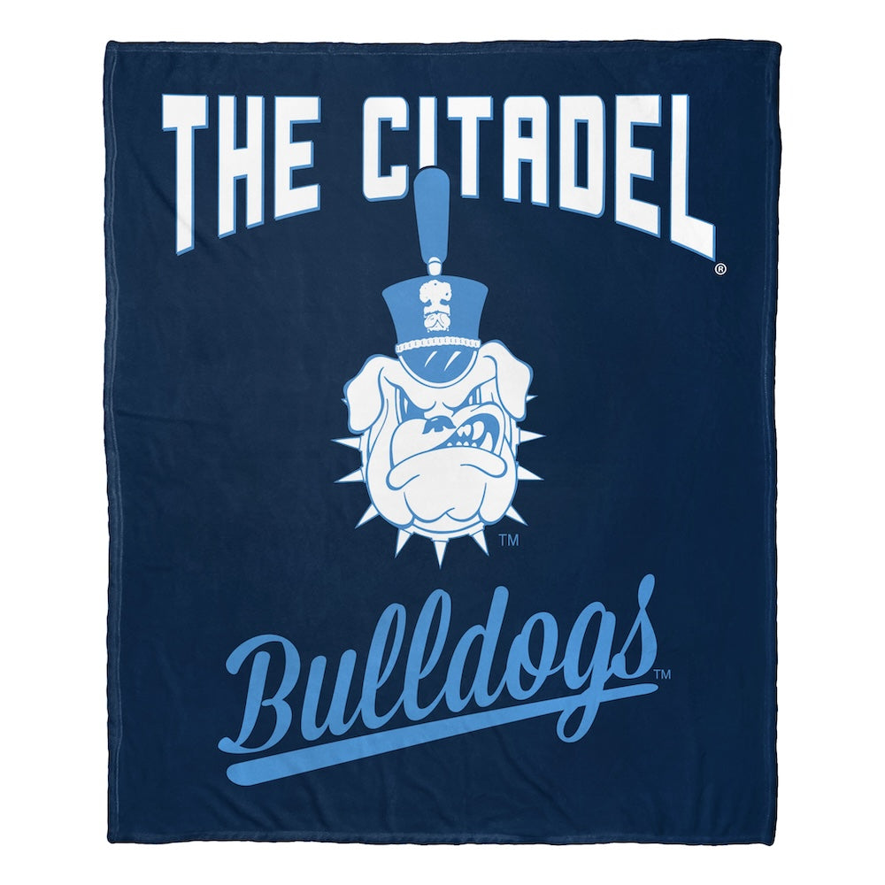 Citadel Bulldogs official silk touch throw blanket