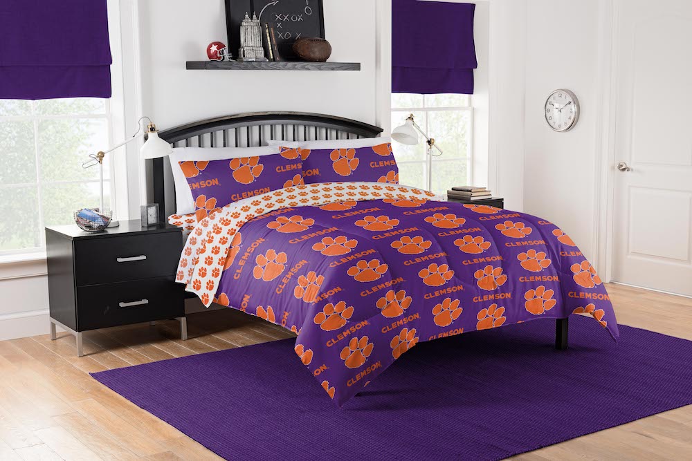 Clemson Tigers full size bed in a bag