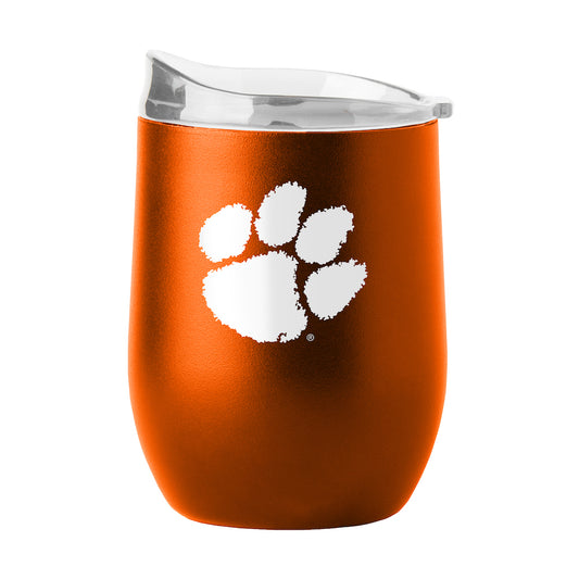 Clemson Tigers curved drink tumbler