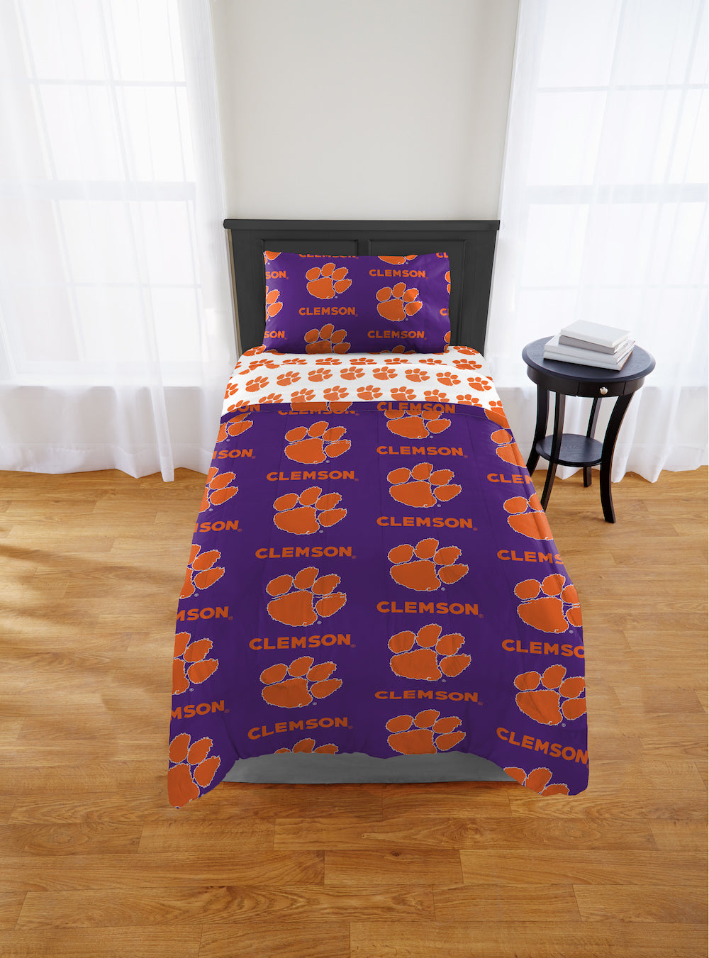 Clemson Tigers twin size bed in a bag