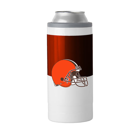 Cleveland Browns colorblock slim can coolie