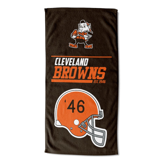 Cleveland Browns color block beach towel