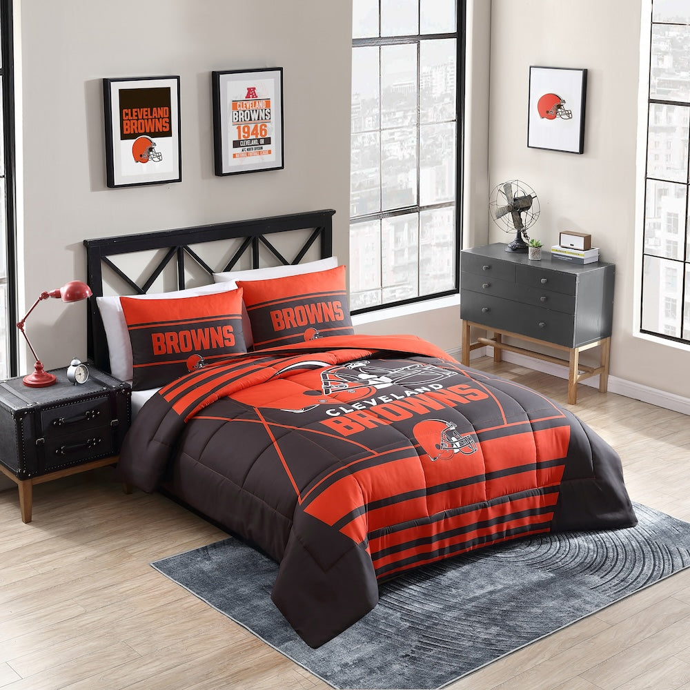 Cleveland Browns queen size comforter set