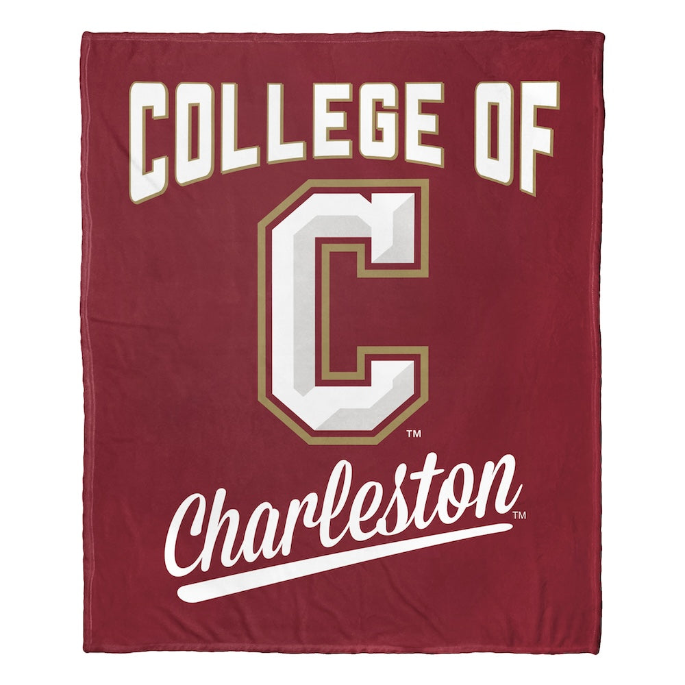 College of Charleston Cougars official silk touch throw blanket