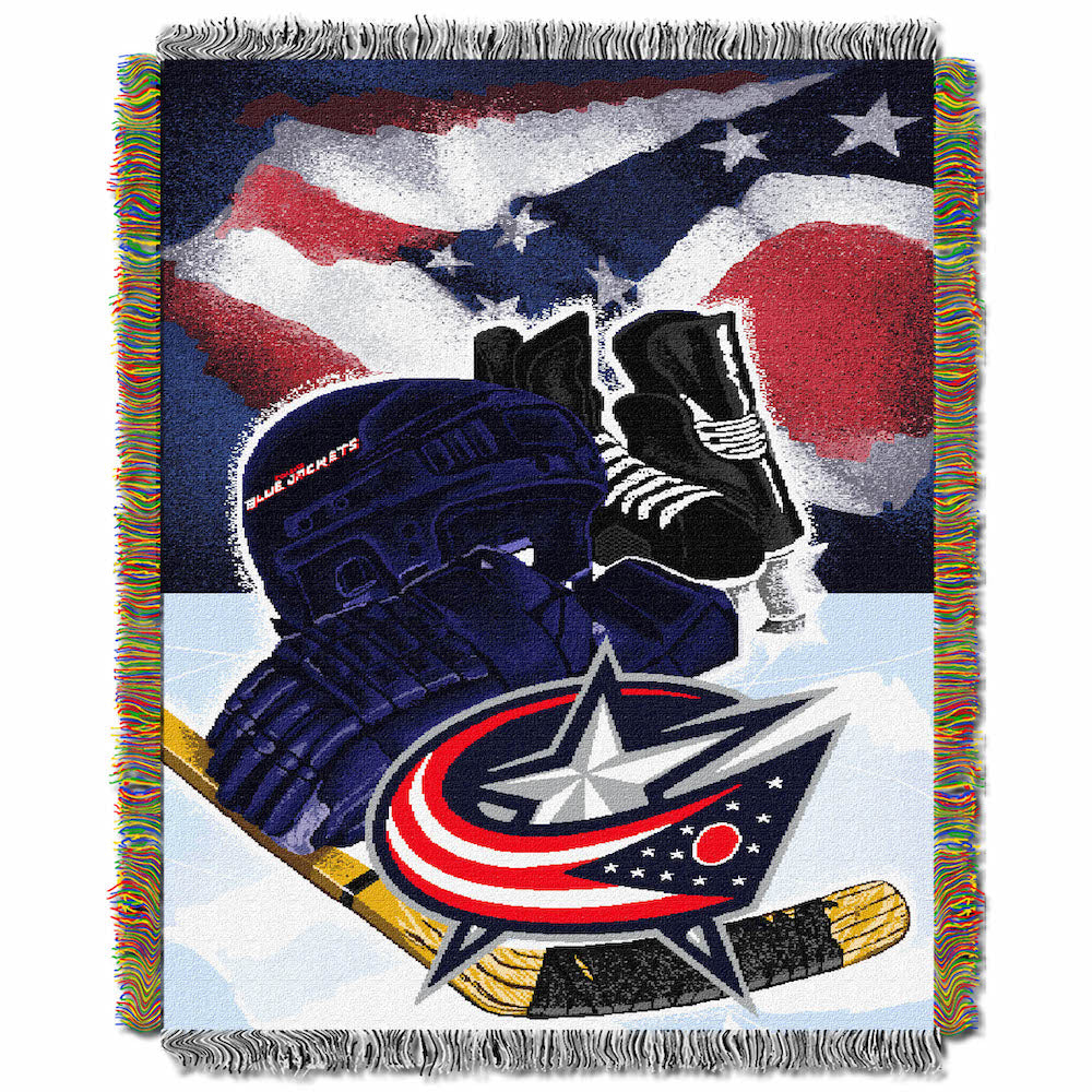 Columbus Blue Jackets woven home ice tapestry