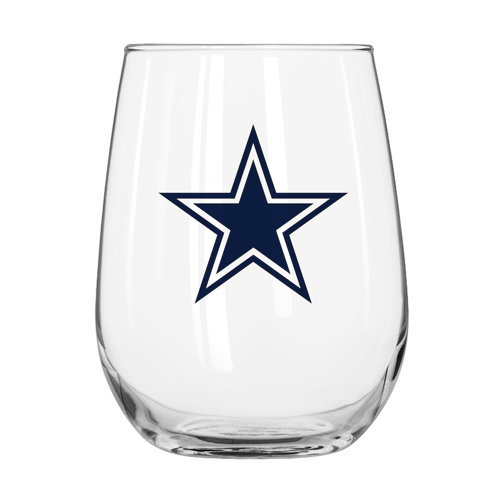 Dallas Cowboys Stemless Wine Glass