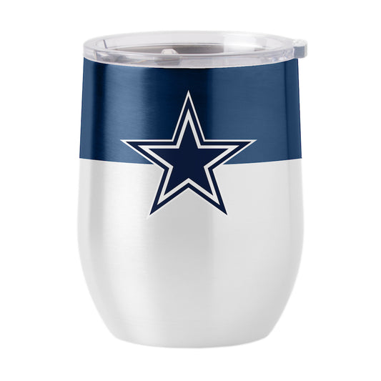 Dallas Cowboys color block curved drink tumbler