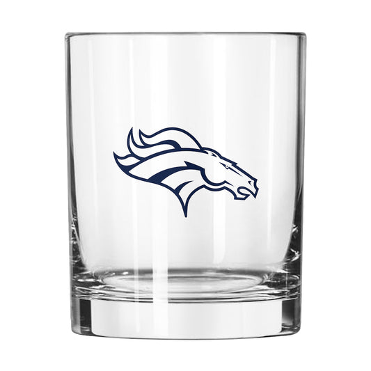 Denver Broncos Rocks Glass