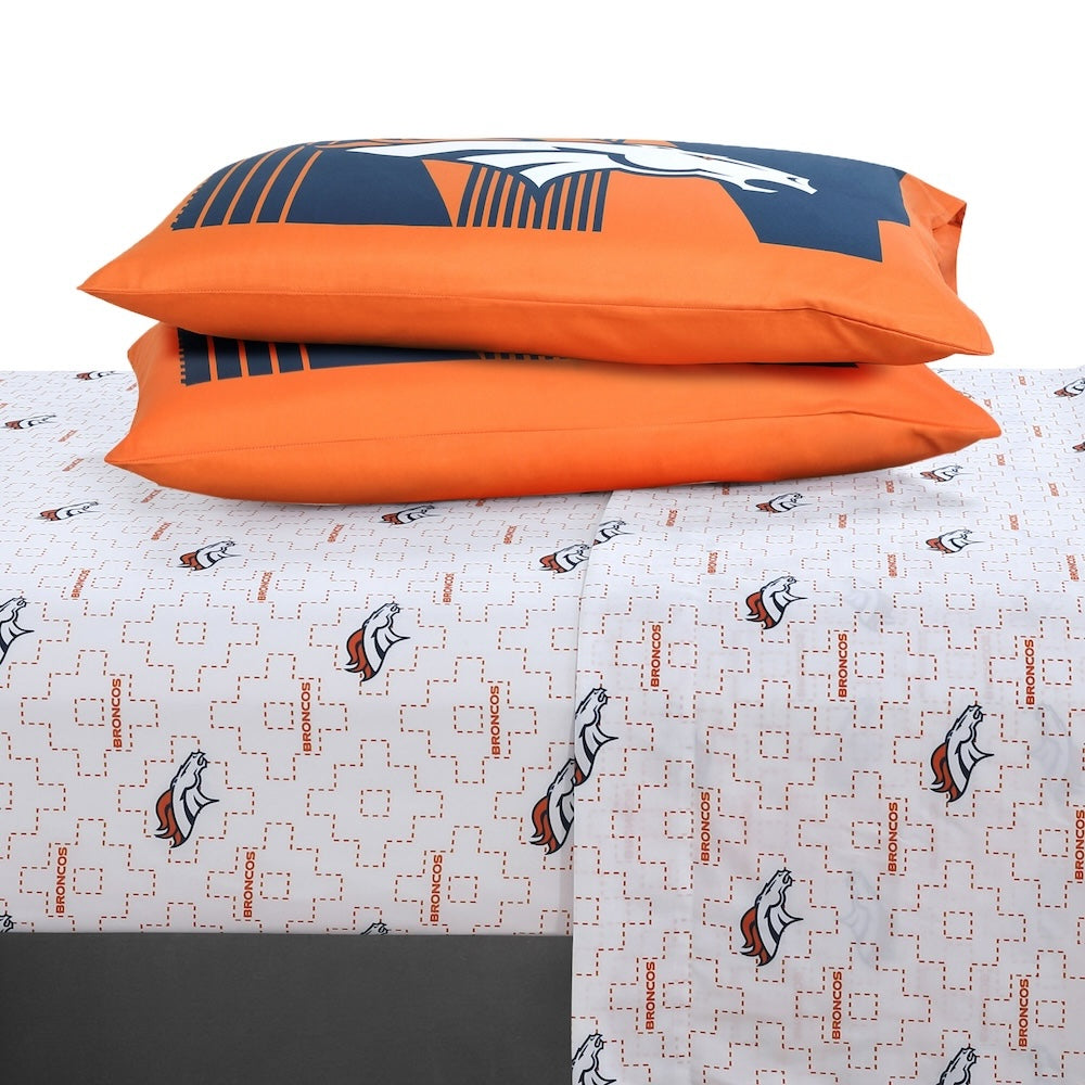 Denver Broncos bed in a bag sheets