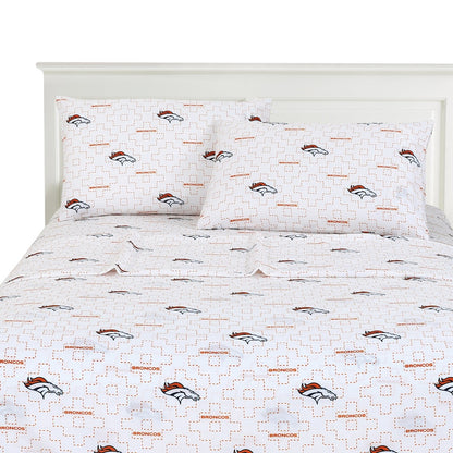 Denver Broncos logo bedsheet set