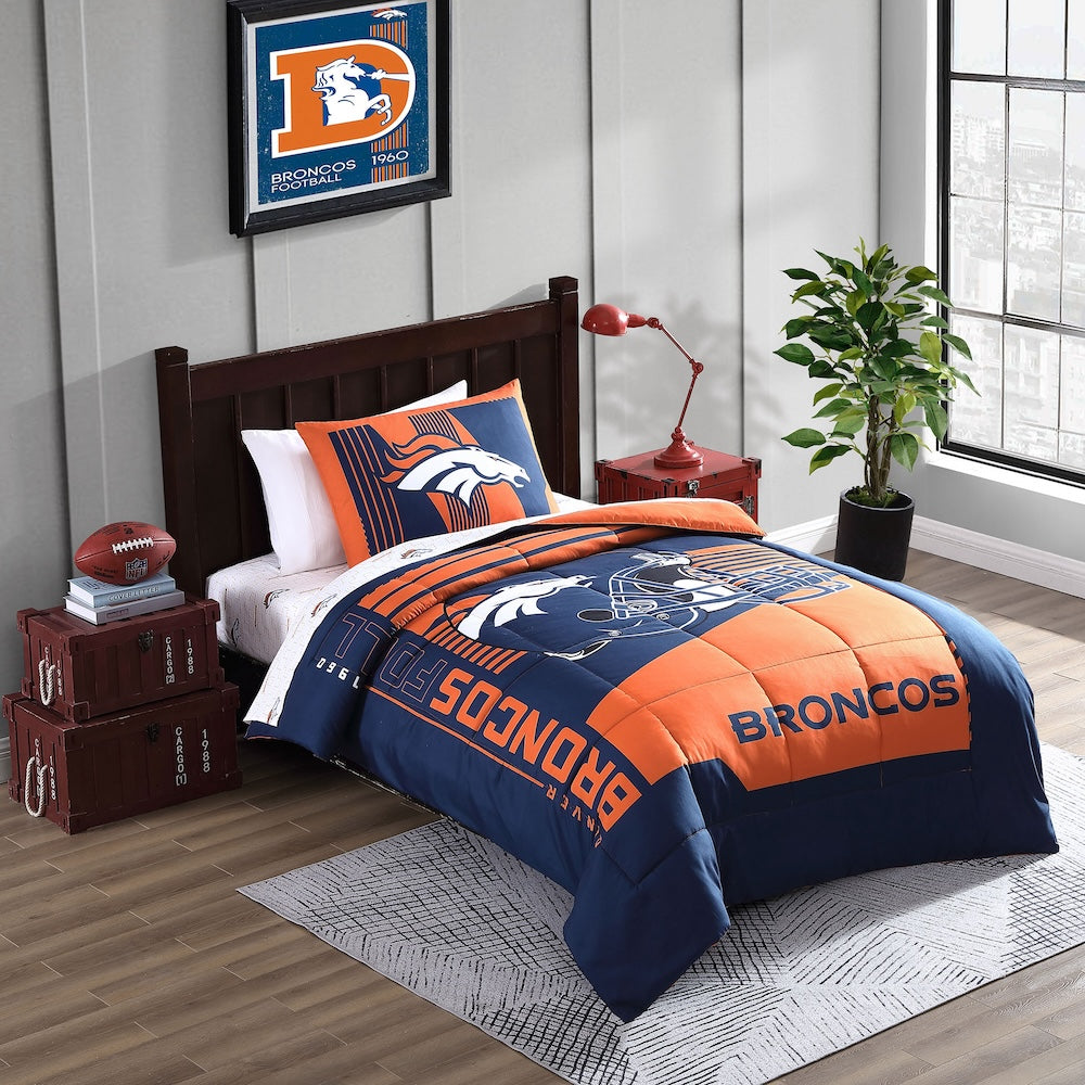 Denver Broncos twin size bed in a bag
